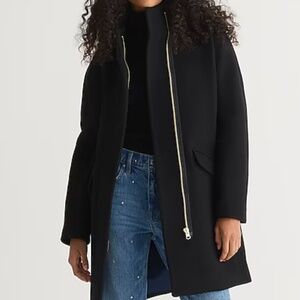 J Crew Italian Wool Cocoon Coat Black